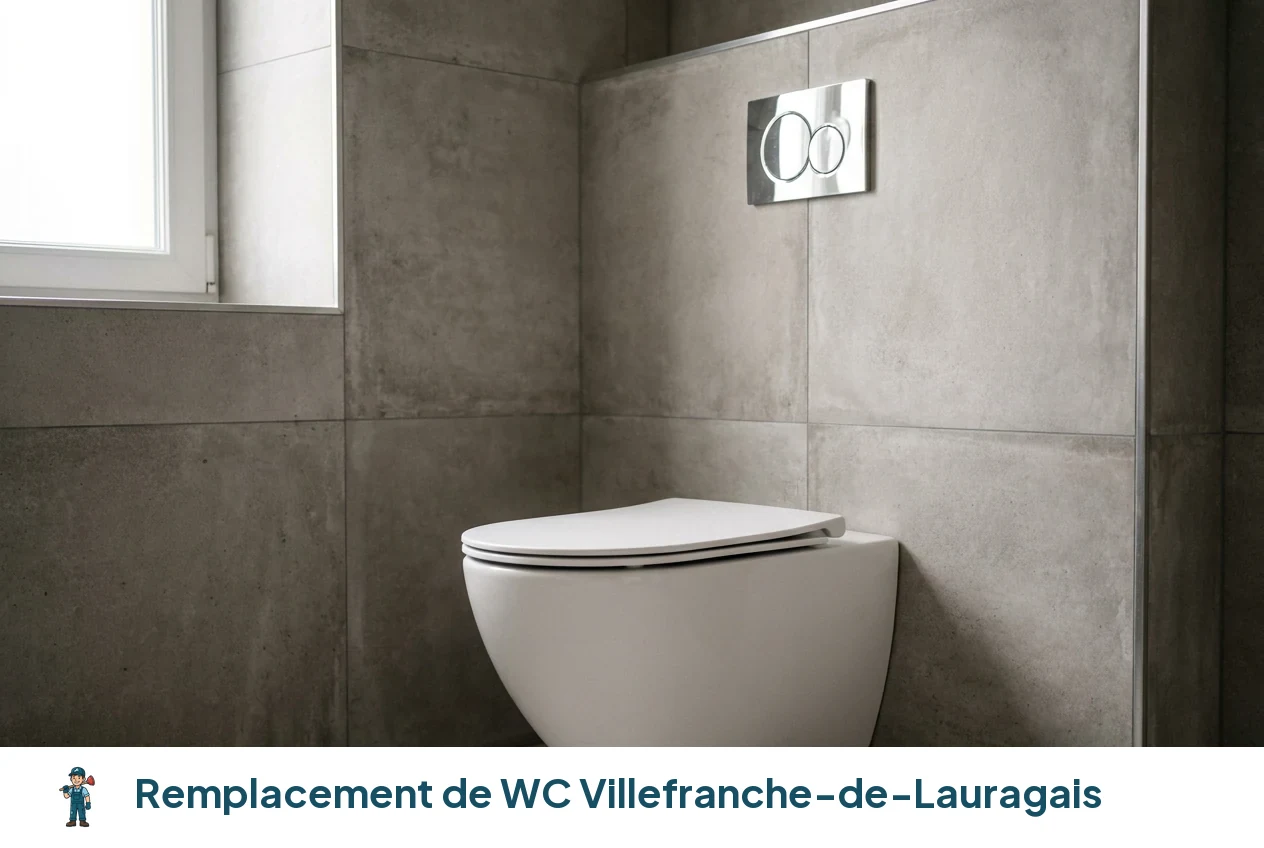 Remplacement de WC à Villefranche-de-Lauragais