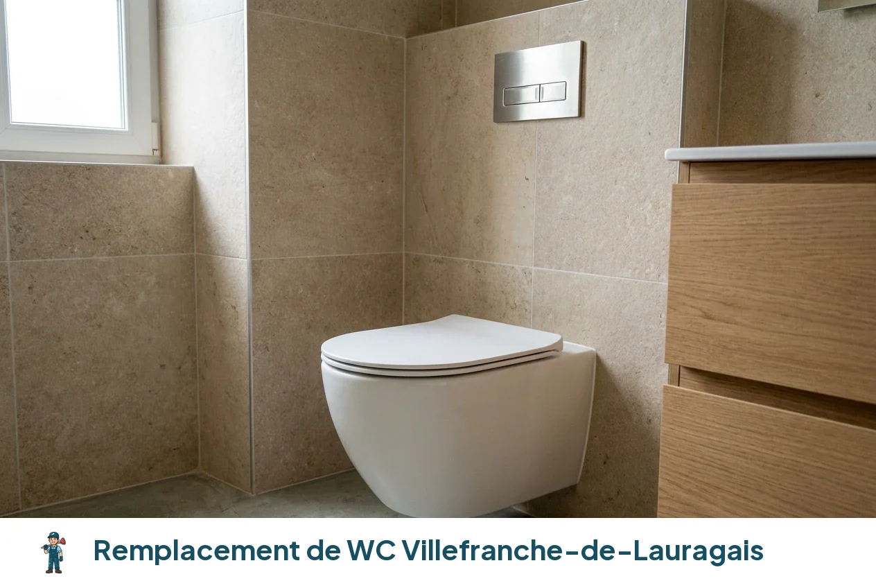 Remplacement de WC à Villefranche-de-Lauragais
