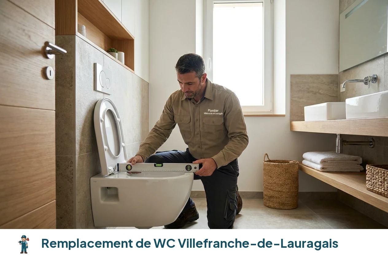Remplacement de WC à Villefranche-de-Lauragais